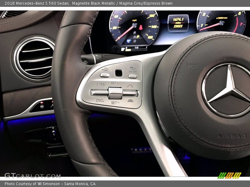 Magnetite Black Metallic / Magma Grey/Espresso Brown 2018 Mercedes-Benz S 560 Sedan