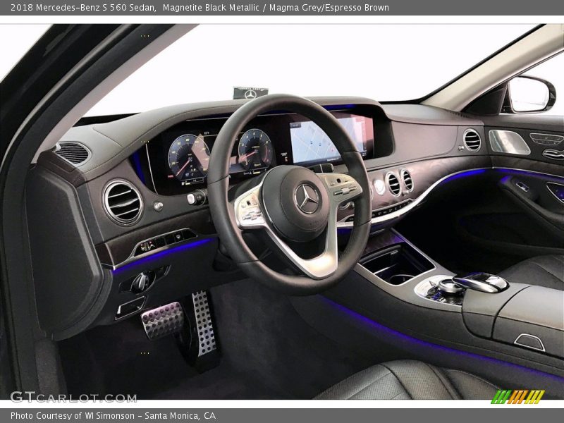 Magnetite Black Metallic / Magma Grey/Espresso Brown 2018 Mercedes-Benz S 560 Sedan