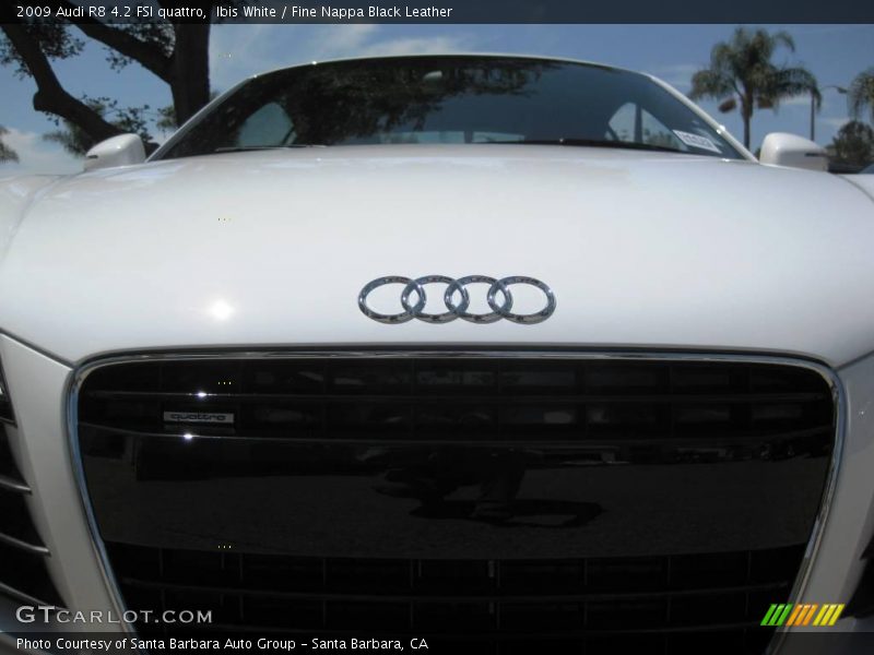 Ibis White / Fine Nappa Black Leather 2009 Audi R8 4.2 FSI quattro