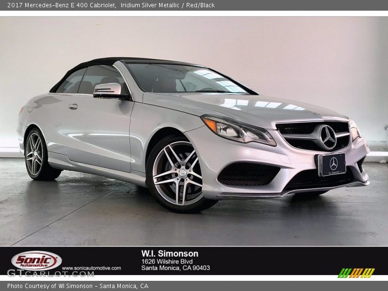 Iridium Silver Metallic / Red/Black 2017 Mercedes-Benz E 400 Cabriolet