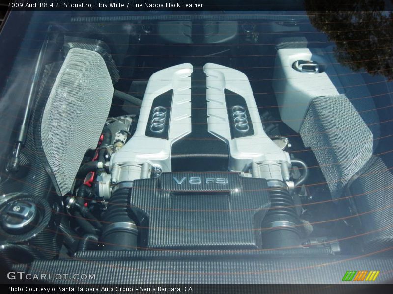 Ibis White / Fine Nappa Black Leather 2009 Audi R8 4.2 FSI quattro