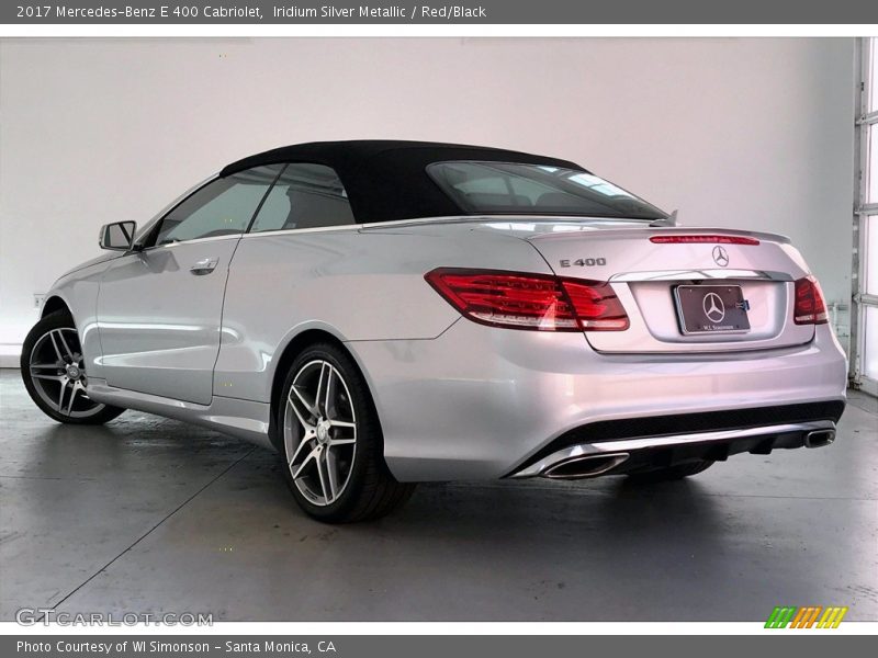 Iridium Silver Metallic / Red/Black 2017 Mercedes-Benz E 400 Cabriolet