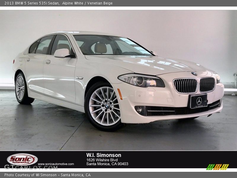 Alpine White / Venetian Beige 2013 BMW 5 Series 535i Sedan