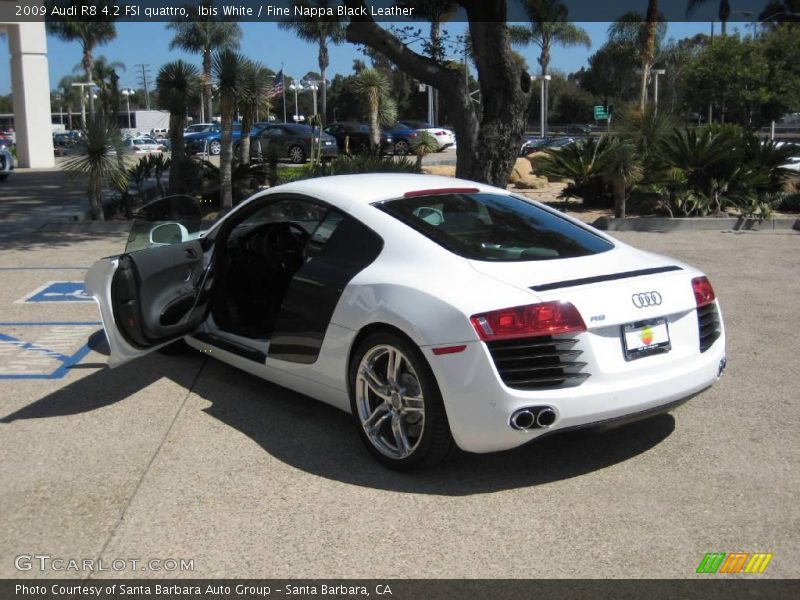 Ibis White / Fine Nappa Black Leather 2009 Audi R8 4.2 FSI quattro