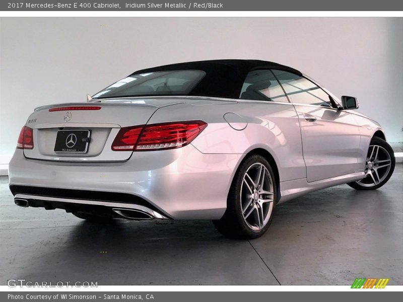 Iridium Silver Metallic / Red/Black 2017 Mercedes-Benz E 400 Cabriolet