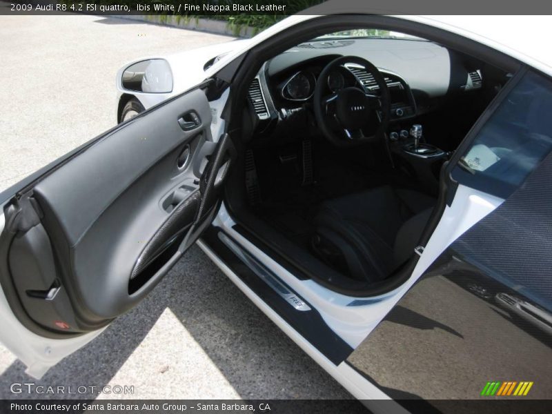Ibis White / Fine Nappa Black Leather 2009 Audi R8 4.2 FSI quattro