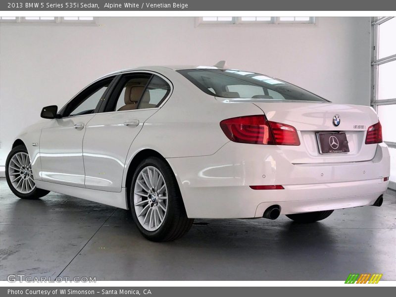 Alpine White / Venetian Beige 2013 BMW 5 Series 535i Sedan