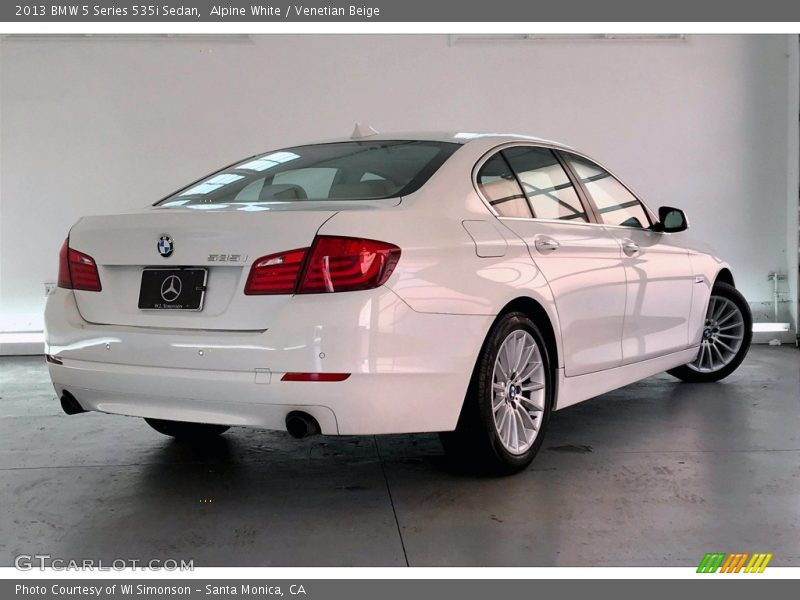 Alpine White / Venetian Beige 2013 BMW 5 Series 535i Sedan