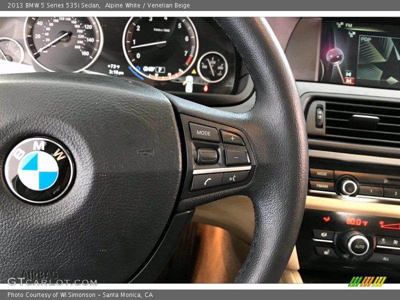 Alpine White / Venetian Beige 2013 BMW 5 Series 535i Sedan