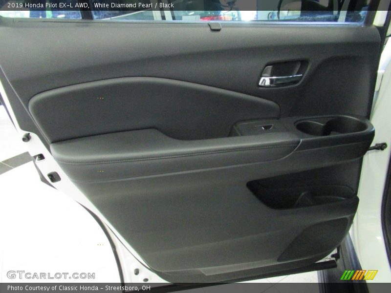 White Diamond Pearl / Black 2019 Honda Pilot EX-L AWD