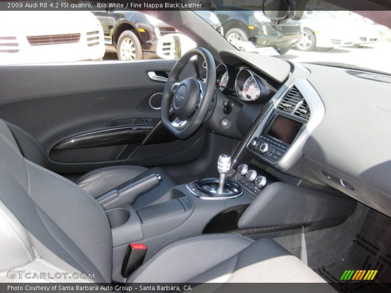 Ibis White / Fine Nappa Black Leather 2009 Audi R8 4.2 FSI quattro
