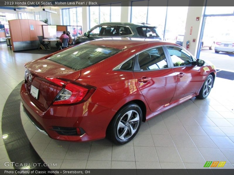 Molten Lava Pearl / Black 2019 Honda Civic LX Sedan