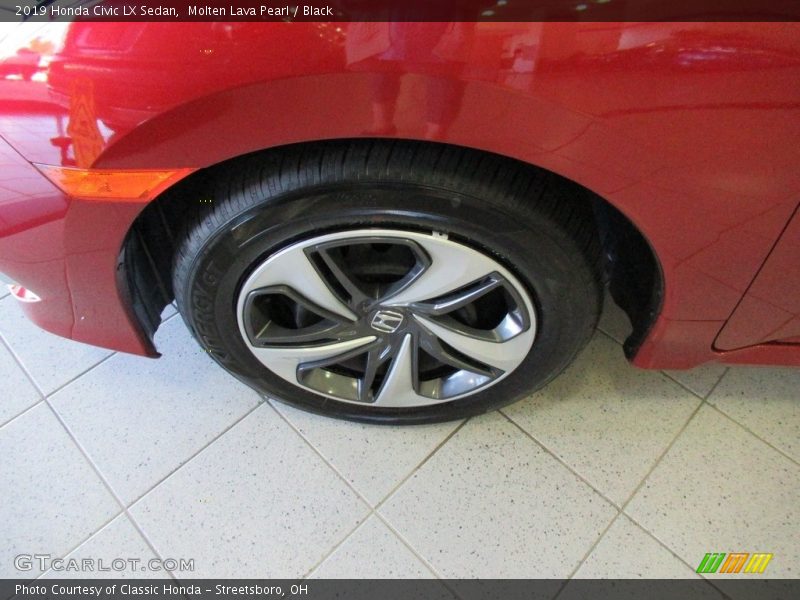 Molten Lava Pearl / Black 2019 Honda Civic LX Sedan