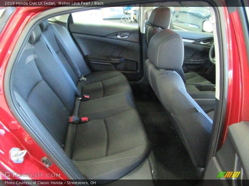 Molten Lava Pearl / Black 2019 Honda Civic LX Sedan