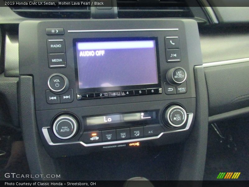 Molten Lava Pearl / Black 2019 Honda Civic LX Sedan