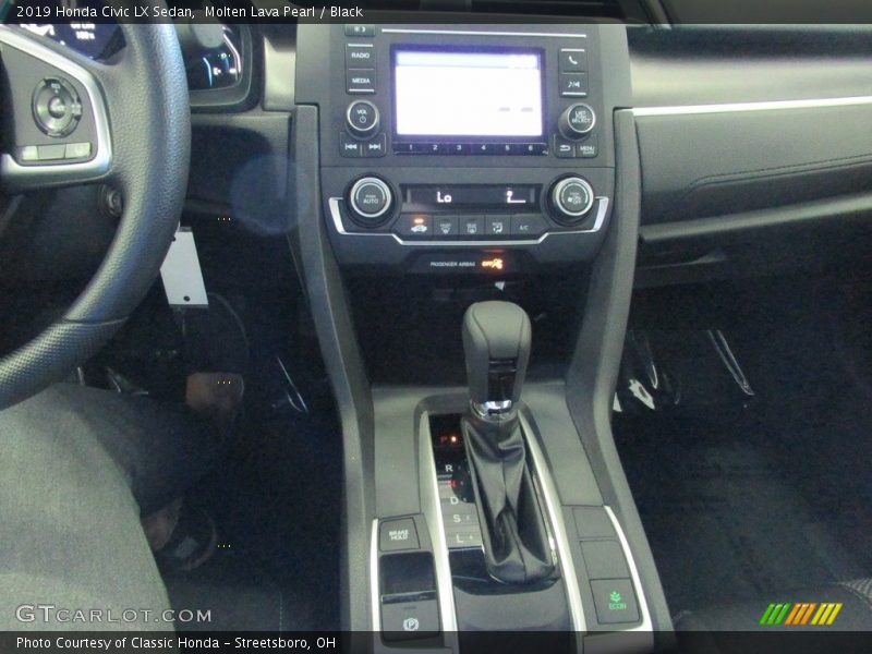 Molten Lava Pearl / Black 2019 Honda Civic LX Sedan