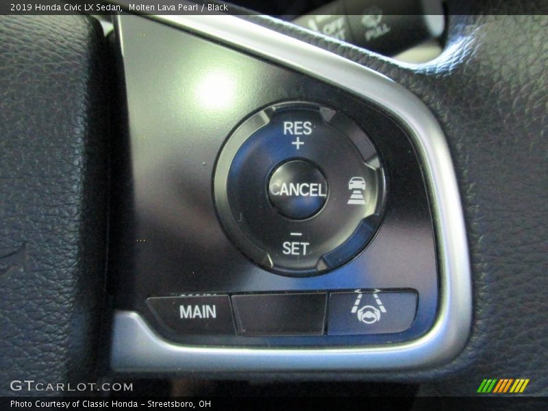 Molten Lava Pearl / Black 2019 Honda Civic LX Sedan