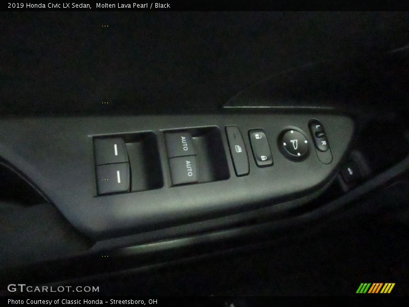 Molten Lava Pearl / Black 2019 Honda Civic LX Sedan