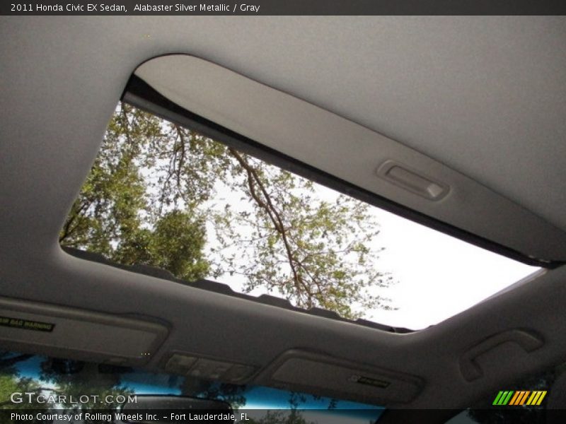 Alabaster Silver Metallic / Gray 2011 Honda Civic EX Sedan