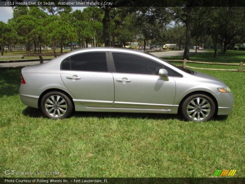 Alabaster Silver Metallic / Gray 2011 Honda Civic EX Sedan