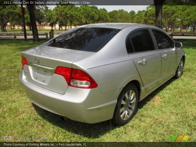 Alabaster Silver Metallic / Gray 2011 Honda Civic EX Sedan