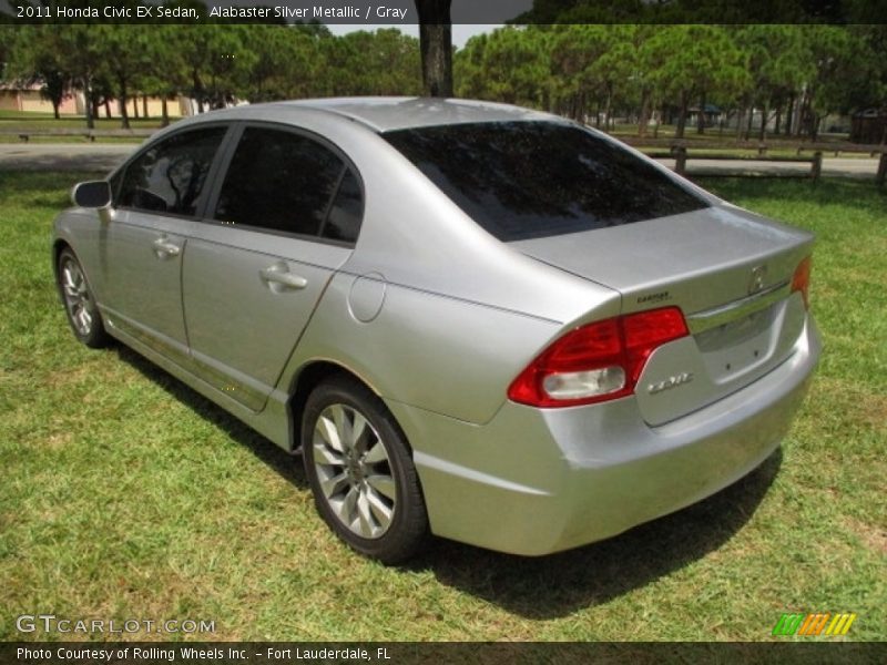 Alabaster Silver Metallic / Gray 2011 Honda Civic EX Sedan