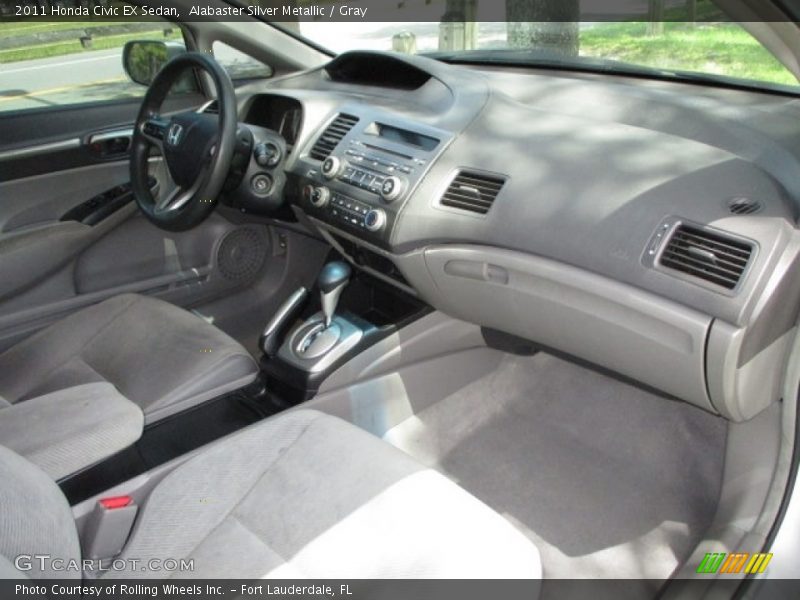 Alabaster Silver Metallic / Gray 2011 Honda Civic EX Sedan