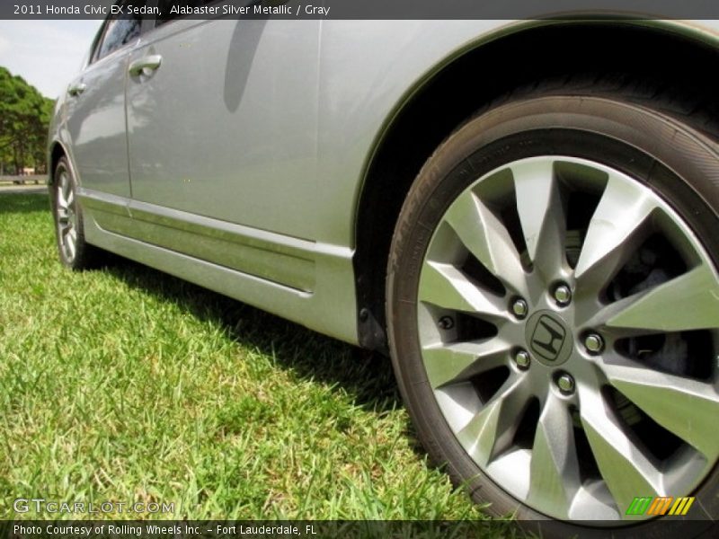 Alabaster Silver Metallic / Gray 2011 Honda Civic EX Sedan