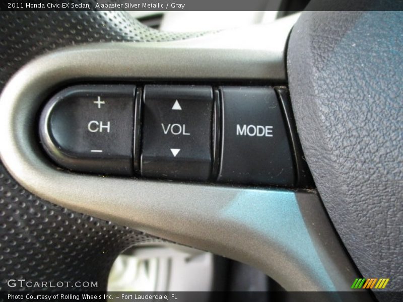 Alabaster Silver Metallic / Gray 2011 Honda Civic EX Sedan