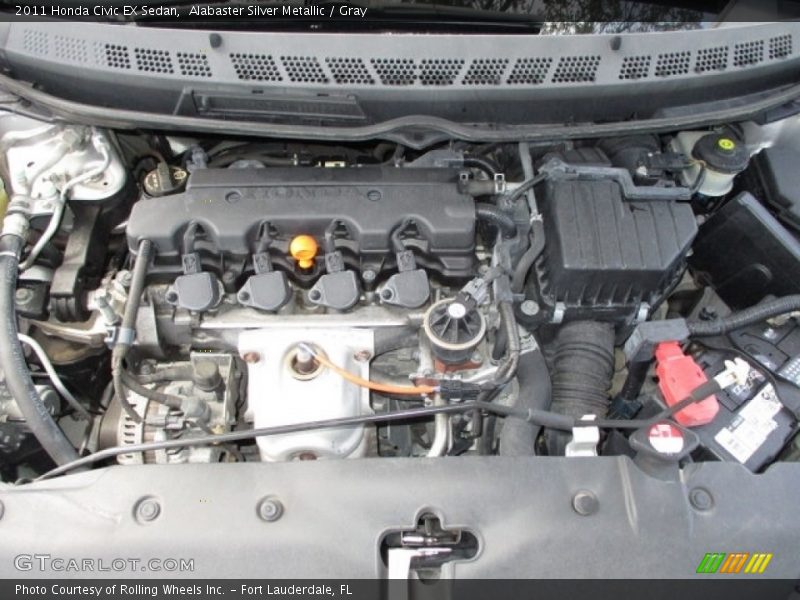 Alabaster Silver Metallic / Gray 2011 Honda Civic EX Sedan