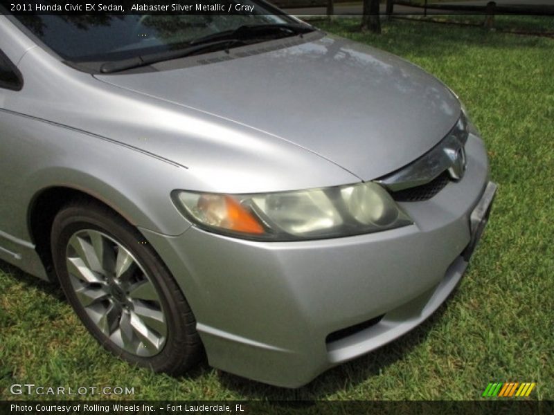 Alabaster Silver Metallic / Gray 2011 Honda Civic EX Sedan