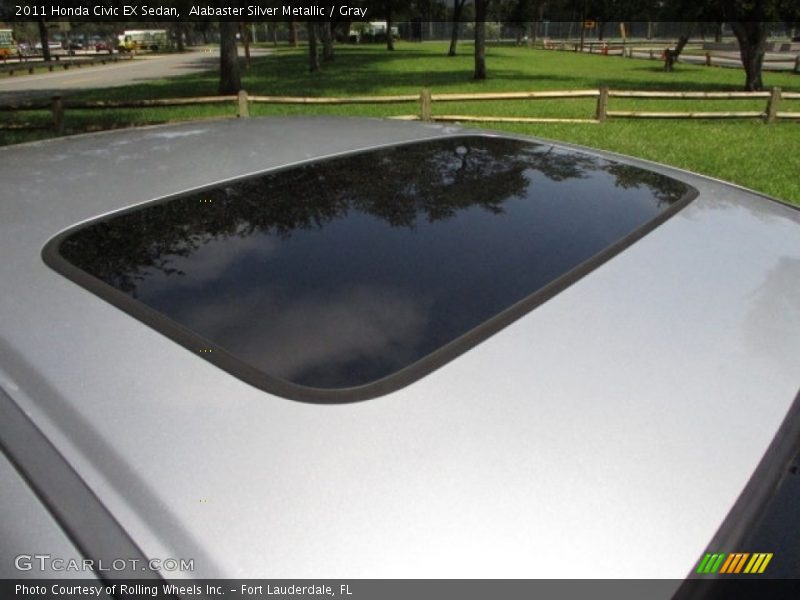 Alabaster Silver Metallic / Gray 2011 Honda Civic EX Sedan