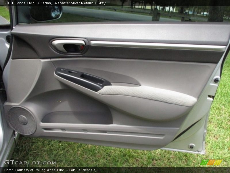 Alabaster Silver Metallic / Gray 2011 Honda Civic EX Sedan
