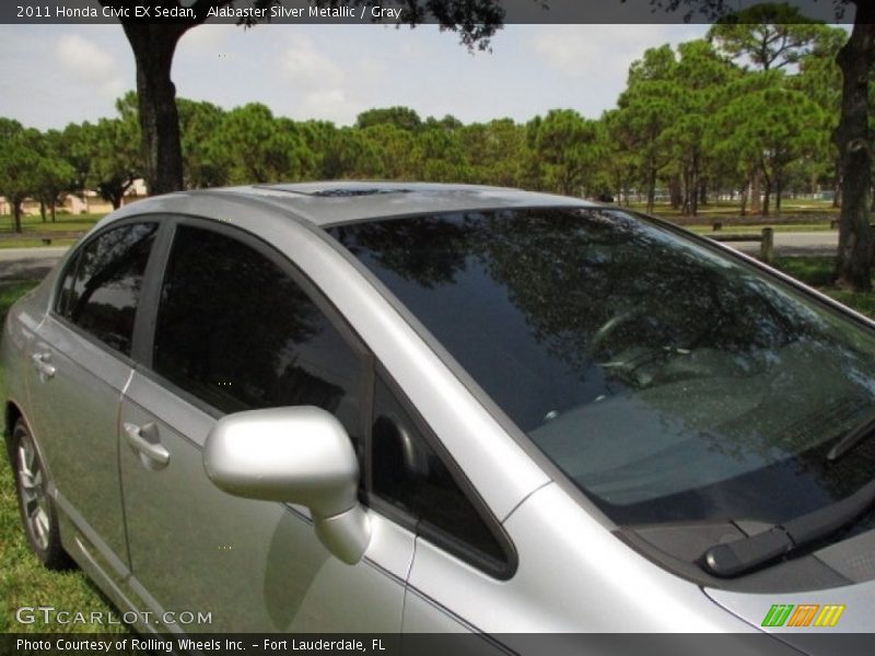 Alabaster Silver Metallic / Gray 2011 Honda Civic EX Sedan