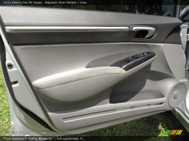 Alabaster Silver Metallic / Gray 2011 Honda Civic EX Sedan