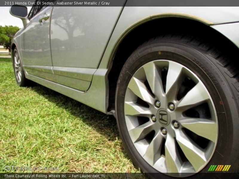Alabaster Silver Metallic / Gray 2011 Honda Civic EX Sedan