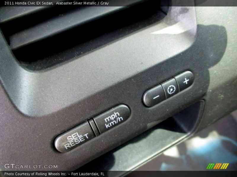 Alabaster Silver Metallic / Gray 2011 Honda Civic EX Sedan