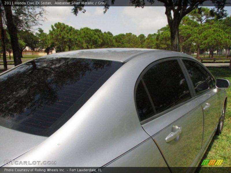Alabaster Silver Metallic / Gray 2011 Honda Civic EX Sedan