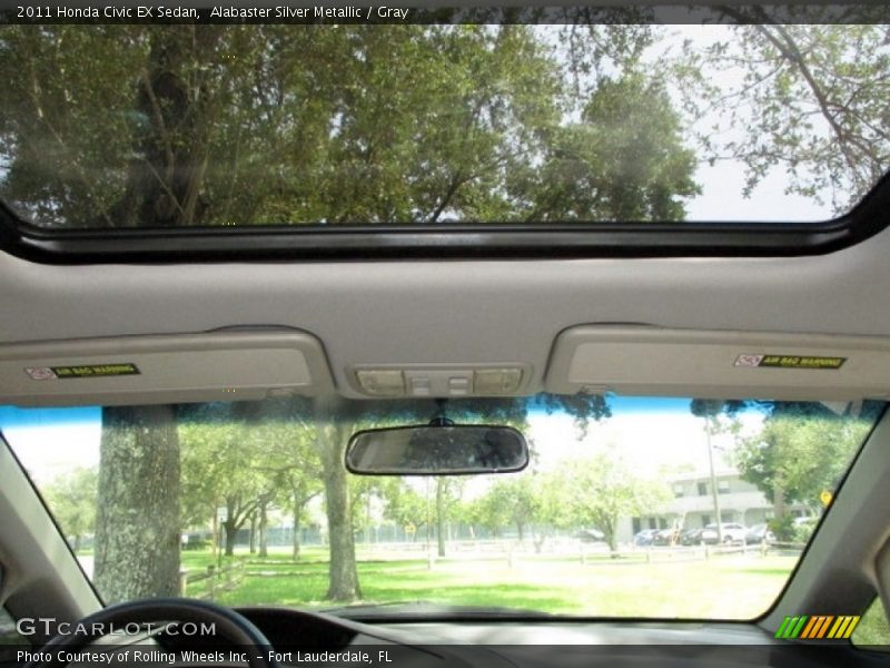 Alabaster Silver Metallic / Gray 2011 Honda Civic EX Sedan