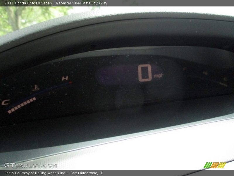 Alabaster Silver Metallic / Gray 2011 Honda Civic EX Sedan