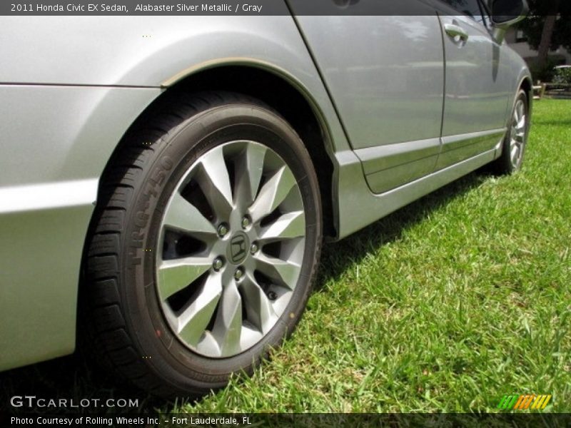 Alabaster Silver Metallic / Gray 2011 Honda Civic EX Sedan