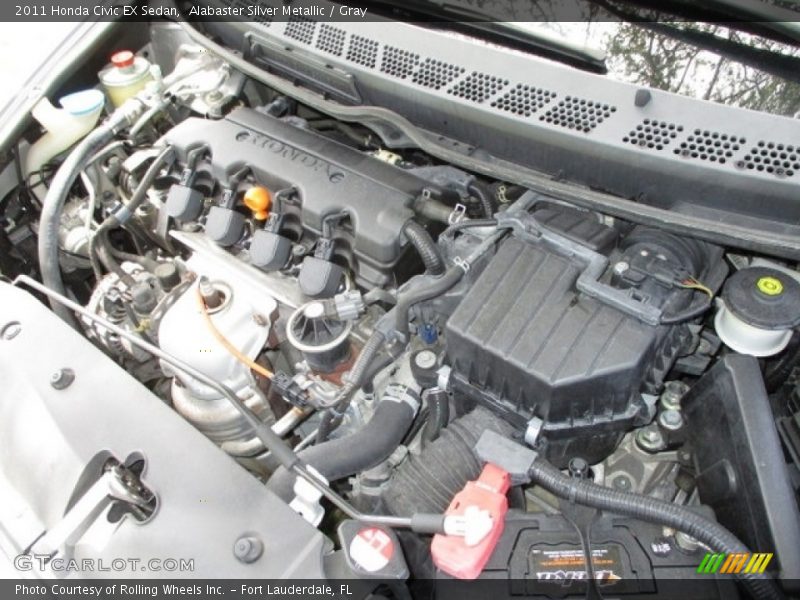 Alabaster Silver Metallic / Gray 2011 Honda Civic EX Sedan