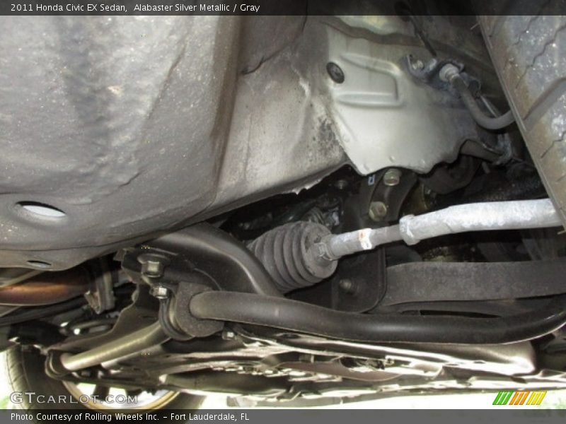 Alabaster Silver Metallic / Gray 2011 Honda Civic EX Sedan
