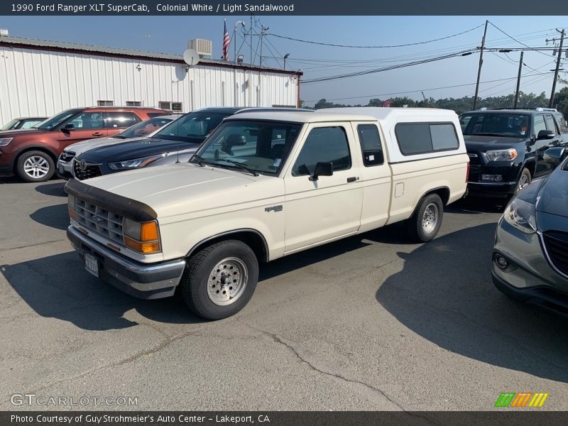 Colonial White / Light Sandalwood 1990 Ford Ranger XLT SuperCab