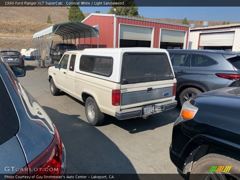 Colonial White / Light Sandalwood 1990 Ford Ranger XLT SuperCab