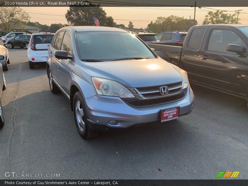 Royal Blue Pearl / Gray 2010 Honda CR-V LX