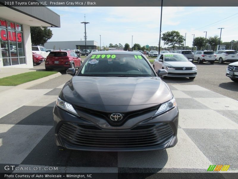 Predawn Gray Mica / Black 2018 Toyota Camry XLE