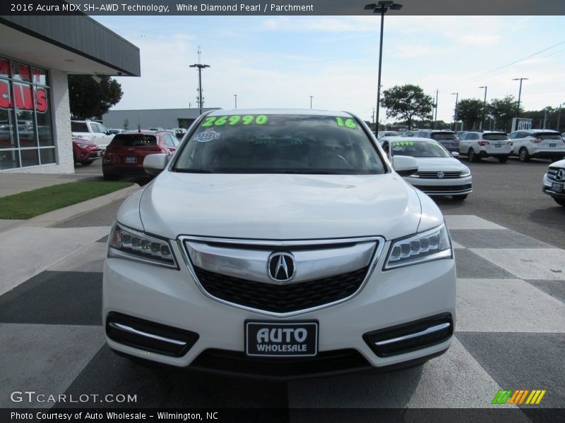 White Diamond Pearl / Parchment 2016 Acura MDX SH-AWD Technology