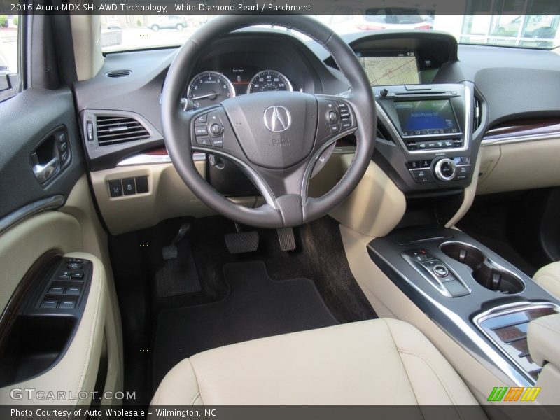 White Diamond Pearl / Parchment 2016 Acura MDX SH-AWD Technology