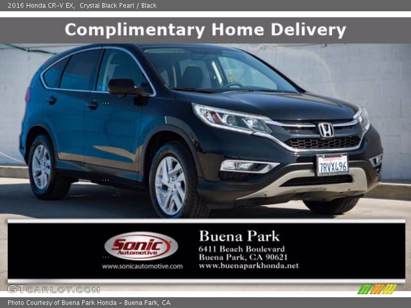 Crystal Black Pearl / Black 2016 Honda CR-V EX